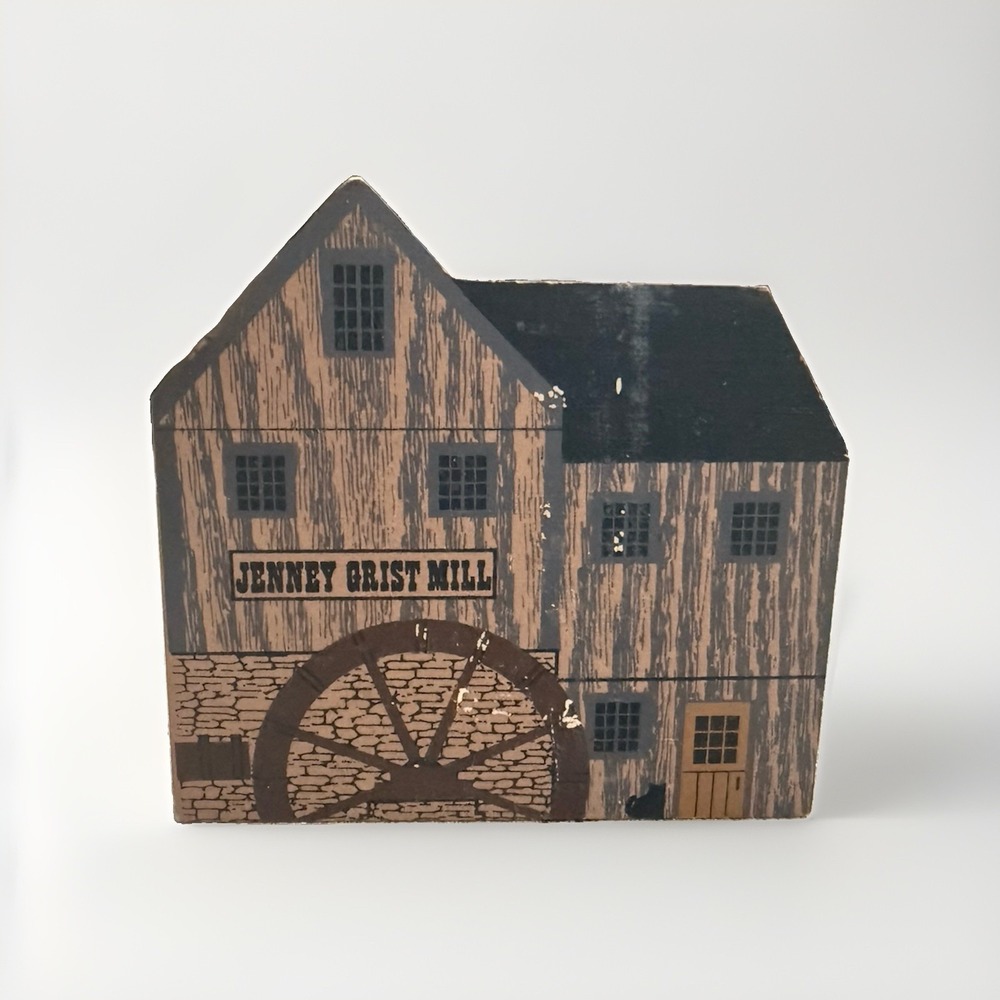 Vintage The Cat's Meow Tradesman Series Jenney Grist Mill Signed 1986